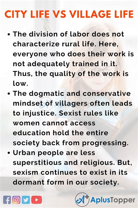 City life vs Village Life Essay for Students in English .